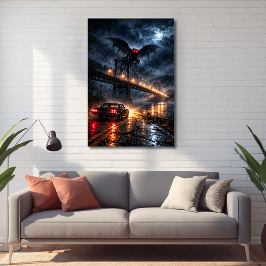 Mothman Metal Wall Art Print